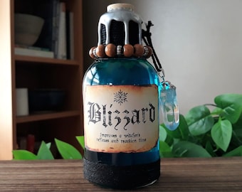 The Witcher BLIZZARD Decorative Interactive Potion Bottle with Swirling Effect / Apothecary Jars / Witchcraft & Wizardry