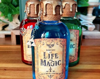 The Legend of Zelda Red, Green and Blue 3 Potion Bundle Inspired