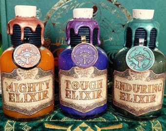 Legend of Zelda Breath of the Wild & Tears of the Kingdom Elixir Set - Mighty, Tough, Enduring