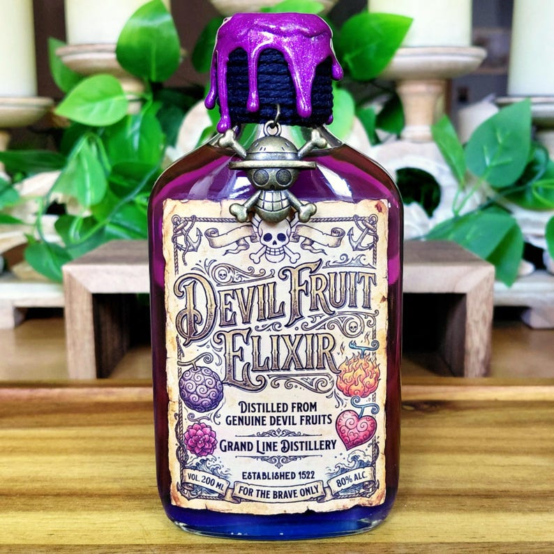 Devil Fruit Elixir - A Color Changing Decorative Anime Themed Potion Bottle image 3