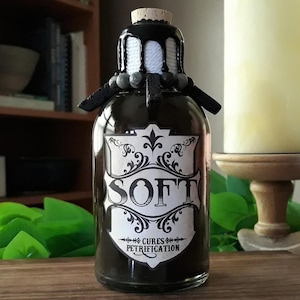 Final Fantasy Inspired SOFT Potion Bottle with Magical Swirling Effect / Gaming / Replica / Apothecary / Witchcraft / Wizardry / Decor