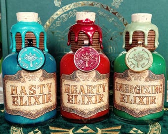 Legend of Zelda Breath of the Wild & Tears of the Kingdom Elixir Set - Hasty, Hearty, Energizing