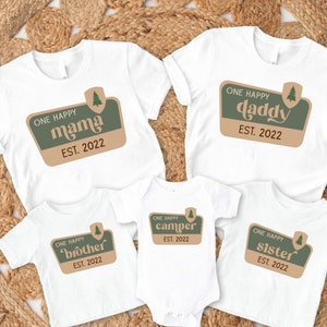 One Happy Camper Shirt, First Birthday Shirt, Camping 1st Birthday Outfit, One Happy Camper Matching Family Tees, Camp Mommy and Me T-shirt
