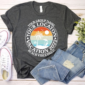 Custom Vacation Shirts Family Beach Matching T-shirt Men Kids Women Tshirt Boy Girl Toddler Kid Tee Tank Top V-neck Summer Camp Group