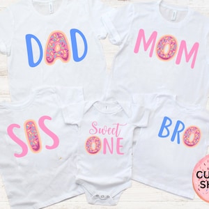 Donut Birthday Shirts, Family Donut Shirts, Sweet One Birthday T-Shirts, Family Birthday Shirts, 1st Birthday Shirts, Donut Shirts