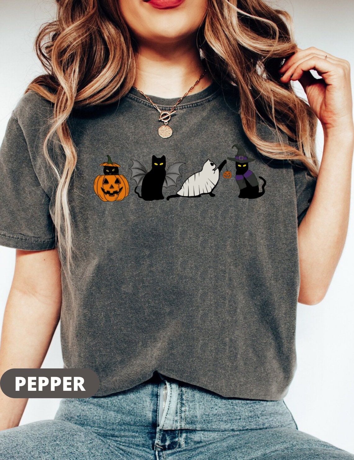 Black Cat Pumpkin Shirt Black Cat Halloween Shirt Black Cat Etsy