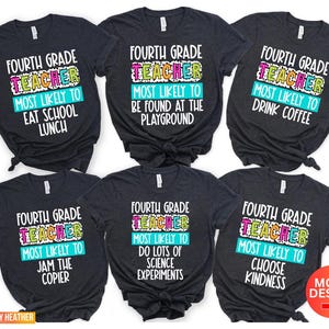 4th Grade Teacher Shirts, Most Likely To Teacher Tees, Back To School Shirt, Fourth Grade Team Teacher Shirts, Dalmatian Dot Teacher TShirt