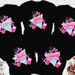 Custom Grade Teacher shirt, Pink Teacher Shirt,colorful teacher shirt,90s shirt, 90s teacher shirt,Back To School Shirt, Gift for Teachers