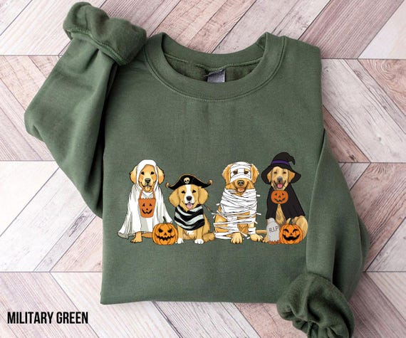 Golden Retriever Ghost Dogs Sweatshirt Halloween Dog Sweatshirt Halloween Sweatshirt Halloween Sweater Ghost Sweatshirt Ghost Dog Shirt Etsy Canada