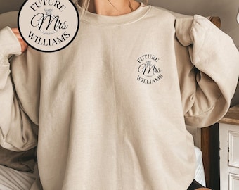 Verlobungsgeschenk, zukünftiges Mrs Sweatshirt, neues Mrs Sweatshirt, Braut zum Verschenken, braut t-shirt, future mrs tee, future mrs
