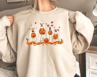 Halloween-sweater, Halloween-shirt, retro spookachtig seizoen, spooksweatshirt, Halloween-hondsweatshirt, spookhondshirt, Halloween-cadeaus