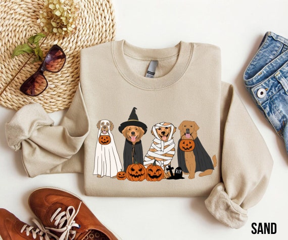 Golden Retriever Ghost Dogs Sweatshirt, Halloween Dog Sweatshirt, Halloween  Sweatshirt, Halloween Sweater, Ghost Sweatshirt, Ghost Dog Shirt - Etsy