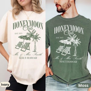 Custom Mr and Mrs Shirts, Couples Honeymoon Vacation Shirts, Just Married Shirt, Hubby Wifey Shirt, His and Hers Shirts, Honeymoon Vibes Tee