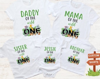 Wild One Matching Family Birthday Shirts, Wild 1st Birthday Outfit, 1st Birthday Shirt, Safari Birthday, Jungle Zoo Animal, Mommy and Me