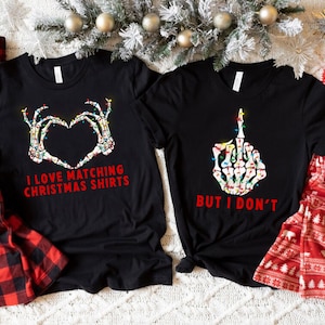 Christmas Couple Shirts, Couples Matching Christmas Tshirts, Christmas Pajamas, Funny Christmas Shirt Set, Ugly Christmas Sweater Couple