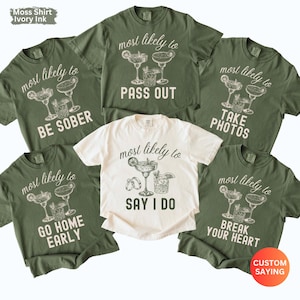 Benutzerdefinierte Junggesellinnenabschied passende Shirts, wahrscheinlich Bach-T-Stück, Luxus-Brautparty, Cocktail Bachelorette, Wein Bachelorette-Shirt-Reise