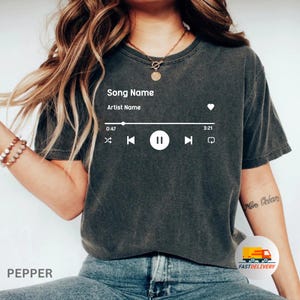 Comfort Colors® Custom Lyrics Shirt, Custom Song Shirt, Artist Name Shirt, Favorite Song Tee, Personalized Song Shirt, Song Lyrics T-shirt