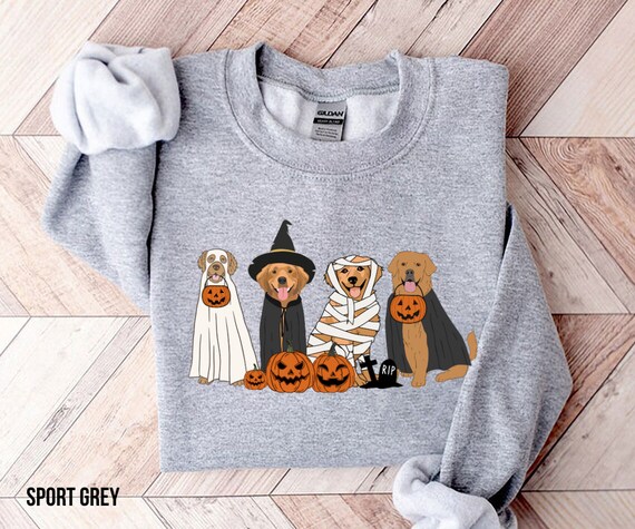 Golden Retriever Ghost Dogs Sweatshirt, Halloween Dog Sweatshirt, Halloween  Sweatshirt, Halloween Sweater, Ghost Sweatshirt, Ghost Dog Shirt - Etsy