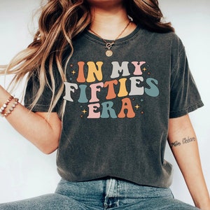Verjaardag tijdperk shirt, 50e verjaardagscadeau, 50e verjaardag shirt, 50e verjaardag partij shirts, verjaardagscadeau voor vrouwen en mannen