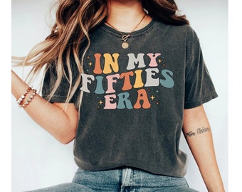 Camisa da Era de Aniversário, Presente de 50º Aniversário, Camisa de 50º Aniversário, Camisas de Festa de 50º Aniversário, Presente de Aniversário para Mulheres e Homens