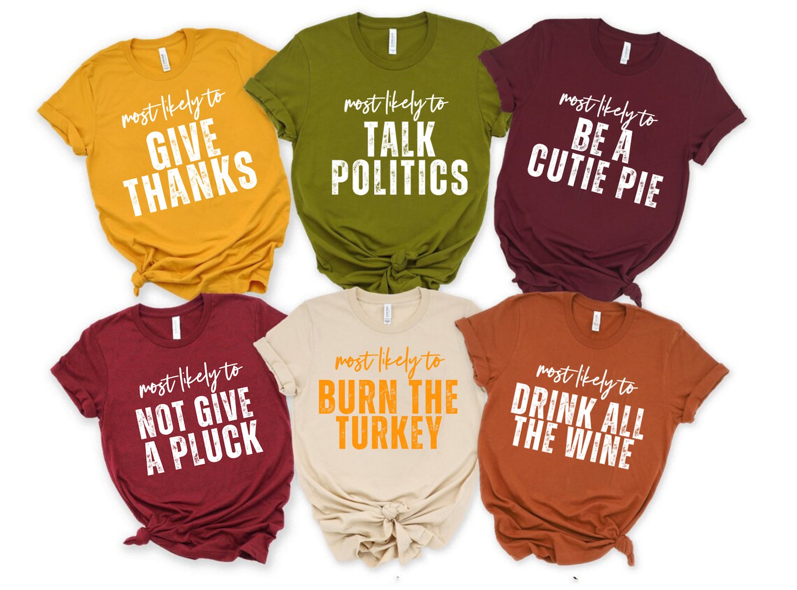 Family Thanksgiving Shirts Most Likely to Thanksgiving Funny Etsy