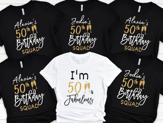50 & Fabulous T-Shirt. 50th Birthday T Shirt For Women 50 & Fabulous T-Shirt. 50th Birthday T Shirt For Women
