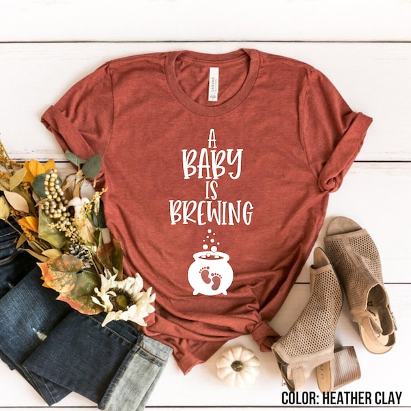 baby brewing halloween pregnancy shirt, halloween maternity shirt, halloween pregnancy announcement shirt, halloween pregnancy shirt