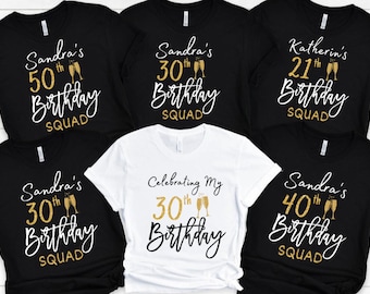 Birthday Squad Shirt, 50th birthday shirt, 21st birthday, Birthday Party Shirts, 40th Birthday tshirt, 30th birthday gift, birthday crew