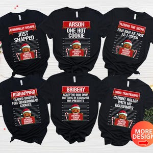 Family Christmas Shirt, Group Matching Family Christmas Shirts, Funny Gingerbread Inmate Christmas Party Tees, Matching Christmas outfits