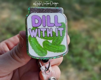 Dill With It Pickle – Interchangeable or Permanent Badge Reel