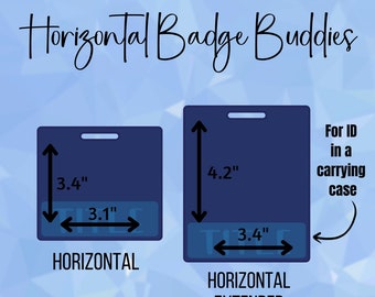 Personalized Horizontal Badge Buddy: Custom ID Holder