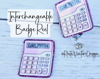 Girl Math Badge Reel, funny badge reel, humor
