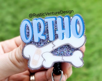 Ortho Badge Reel, Broken Bone, Fracture, Orthopedic, Interchangeable, Heavy Duty, Lanyard