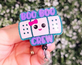 Boo Boo Crew Badge Reel: Funny Nurse/Medical Assistant Gift
