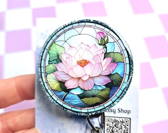 Lotus Flower Badge Reel: Interchangeable ID Holder
