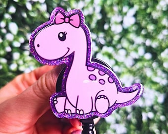 Bronto Dinosaur Badge Reel, Interchangeable ID Holder