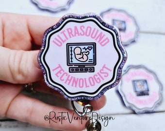 Ultrasound Tech Badge Reel: Interchangeable ID Badge Topper