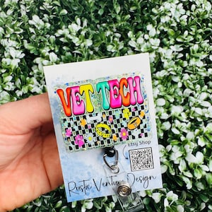 Vet Tech Badge Reel: Interchangeable Veterinarian ID Holder