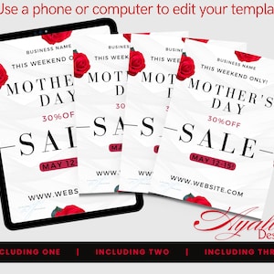 Muttertag Flyer Vorlage | Bearbeitbares Canva Design (Digitaler Download