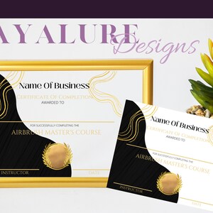 Afdrukbare sjabloon opleidingscertificaat: prijs DIY Beauty Course (bewerkbaar op canvas)