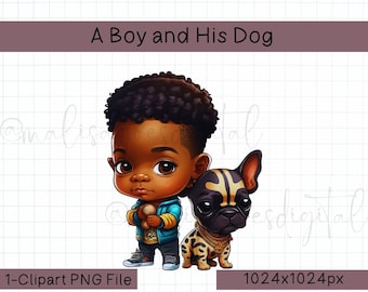 Black Boy Clipart, Black Boys PNG, Black Kings, Black Little Boy, Melanated Boy, Black Boy Clipart, Black Boy Magic, AI Black Character