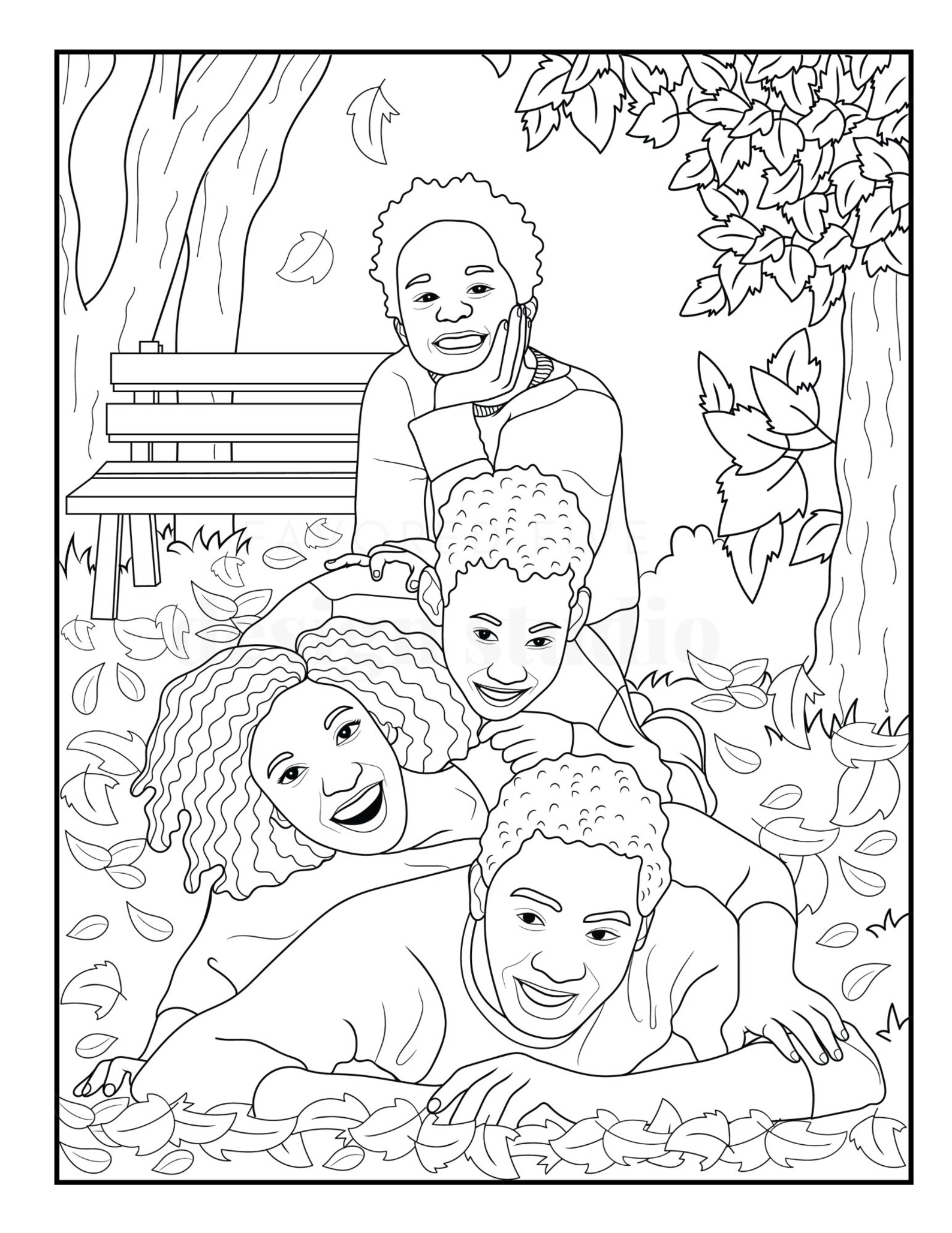 10 Black Family Art Coloring Pages - Il 1588xN.4030485010 Nfd3 