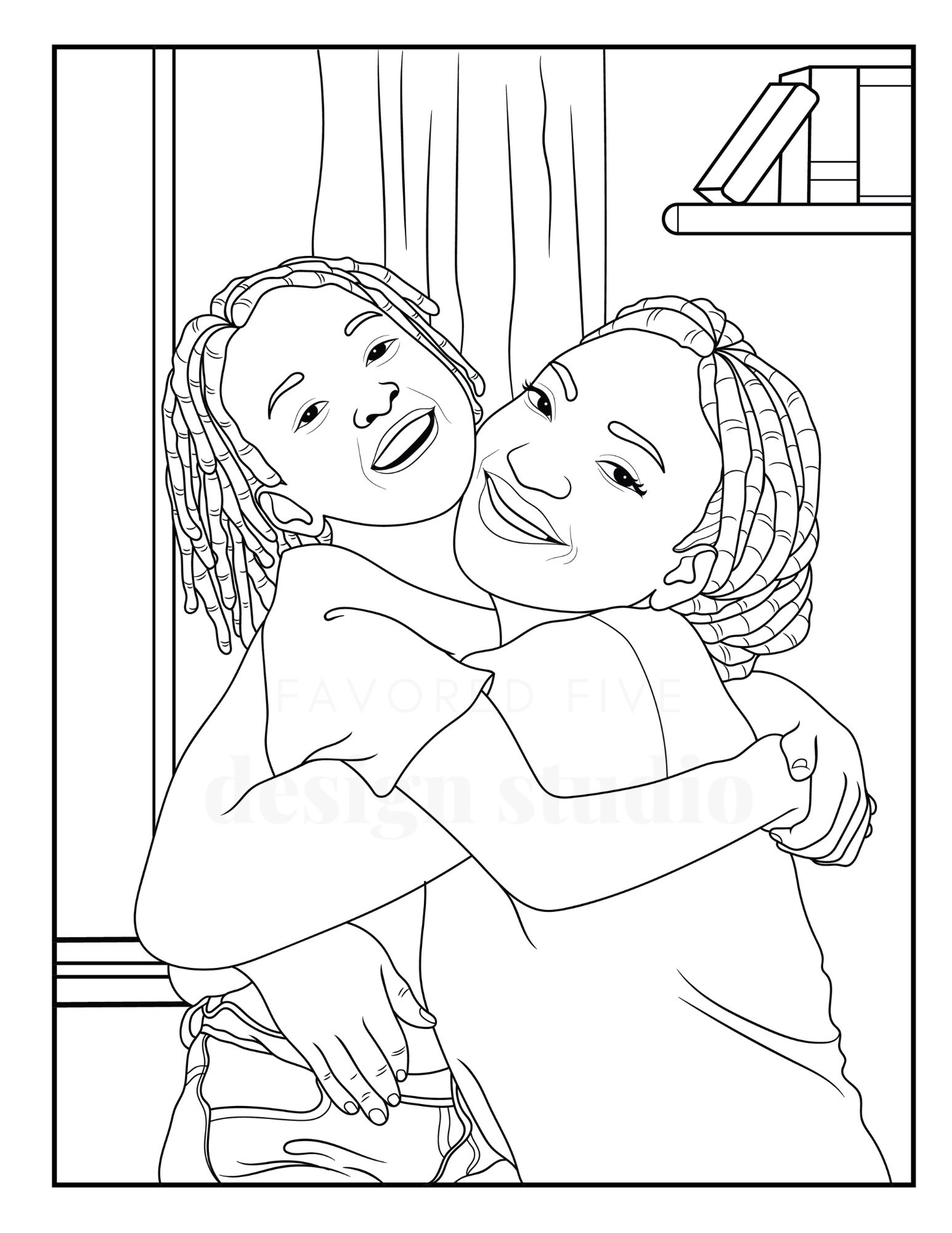 10 Black Family Art Coloring Pages KDP Coloring Book - Etsy