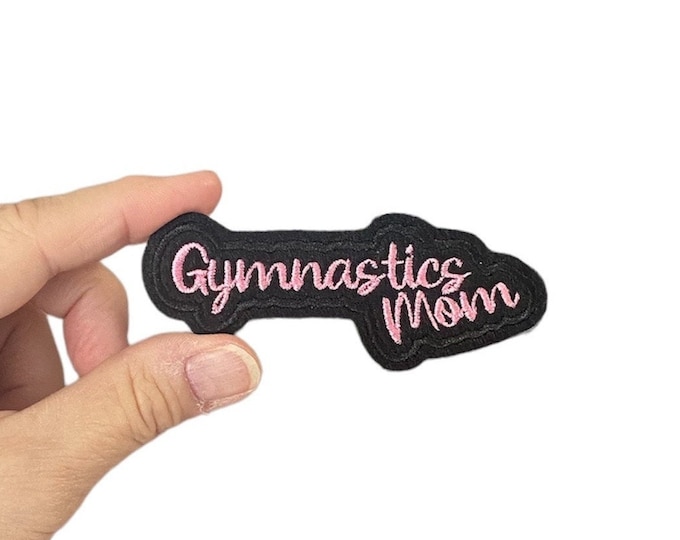Gymnastics Mom Embroidered Iron-On Patch