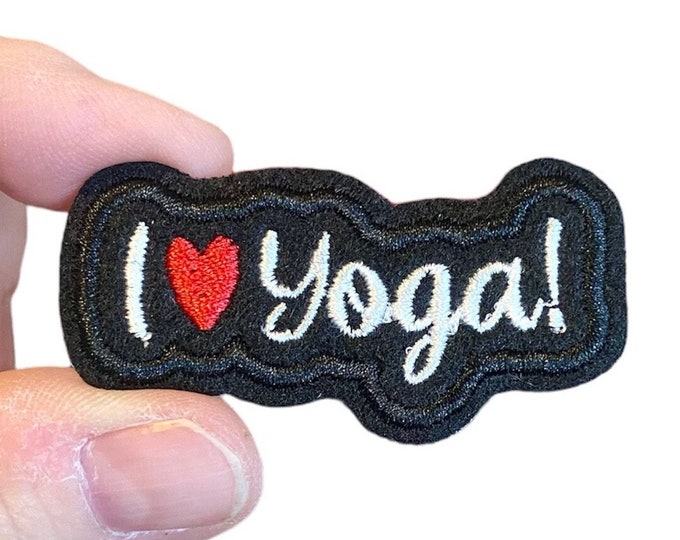 I love Yoga! Embroidered Iron-On Patch