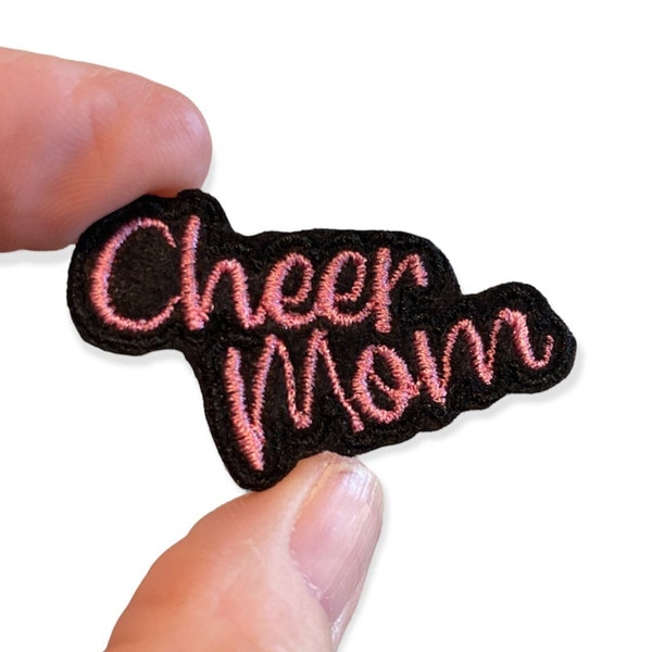 Cheer Mom Embroidered Iron-On Patch - Support your favorite Cheerleader!