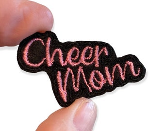 Cheer Mom Embroidered Iron-On Patch - Support your favorite Cheerleader!