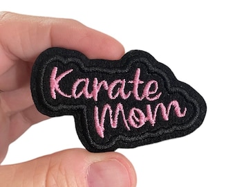 Karate Mom Embroidered Iron-On Patch