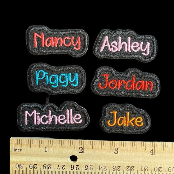 Iron On Name Patch, Birthday Gift Patch, Makeup bag Patch, Bridesmaid Patch, Bag Patch, Travel Bag Patch, Name Patch for Gifts-Small Patch