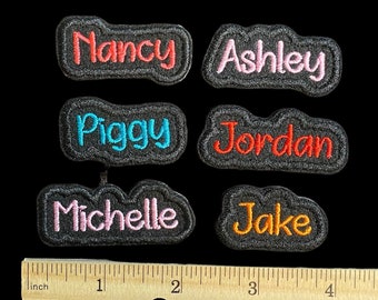Iron On Name Patch, Birthday Gift Patch, Makeup bag Patch, Bridesmaid Patch, Bag Patch, Travel Bag Patch, Name Patch for Gifts-Small Patch